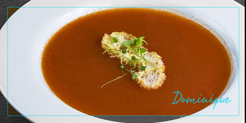 Dominique - Sopa de tomate com maça e curry